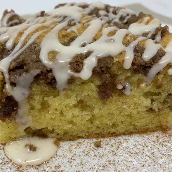 Apple Crumb Cake with Icing