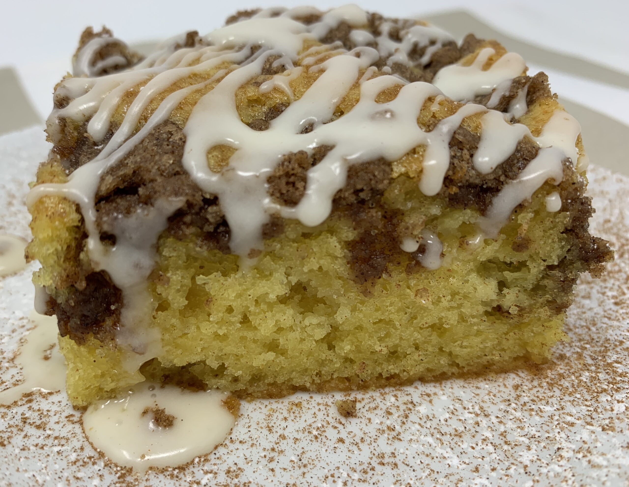 Apple Crumb Cake with Icing