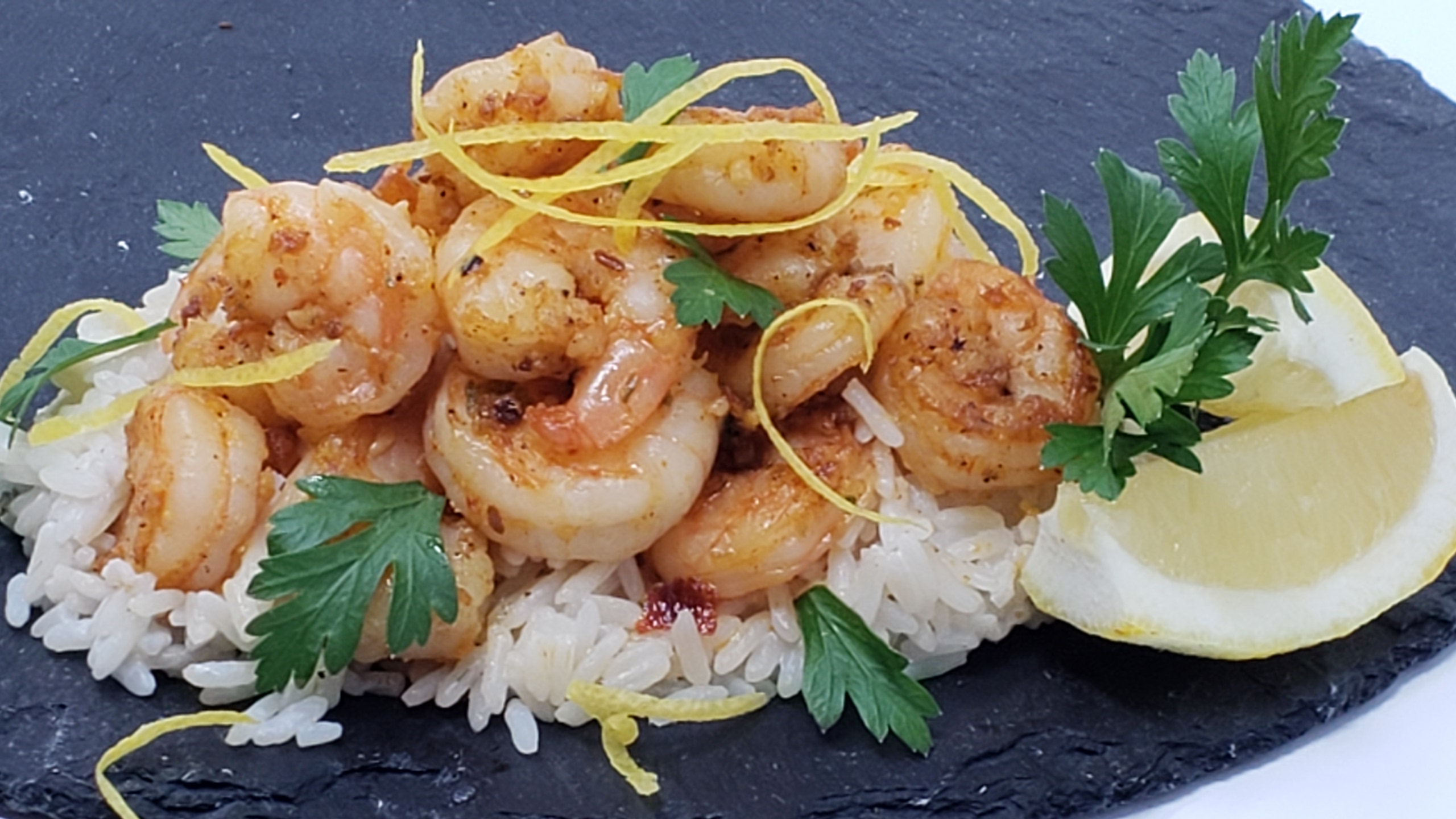 Harissa Shrimp Coconut Rice