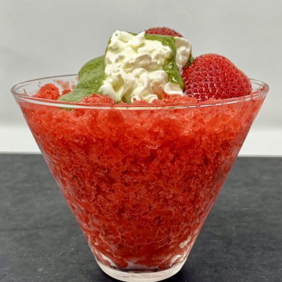 Strawberry Granita Glass