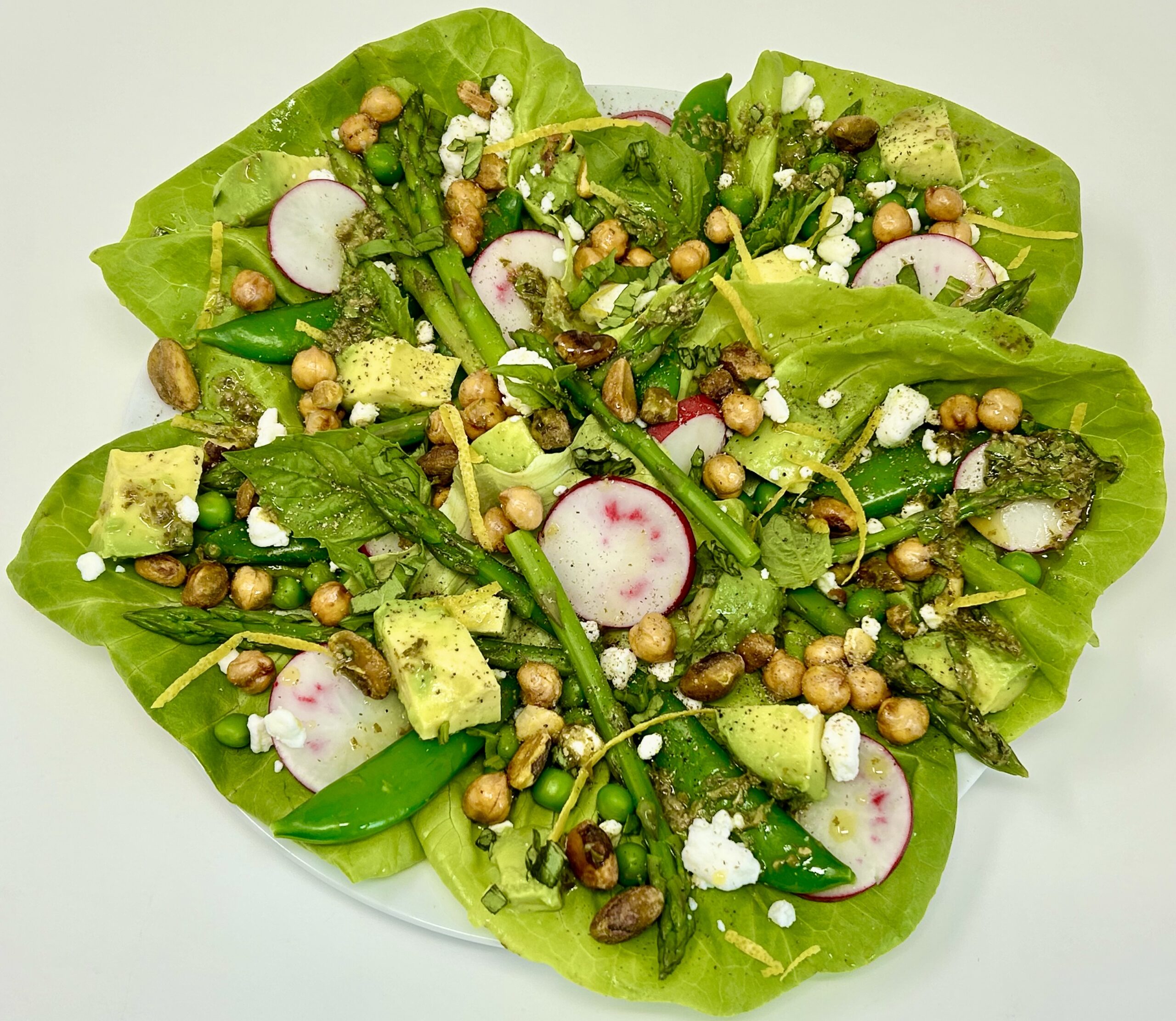 perfect Spring Salad with Pesto Vinaigrette
